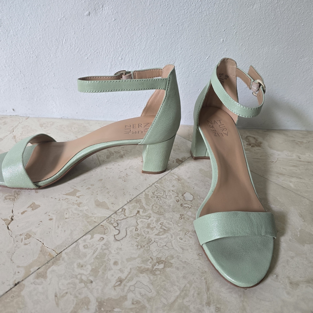 Naturalizer Light Green Ankle Strap Heels